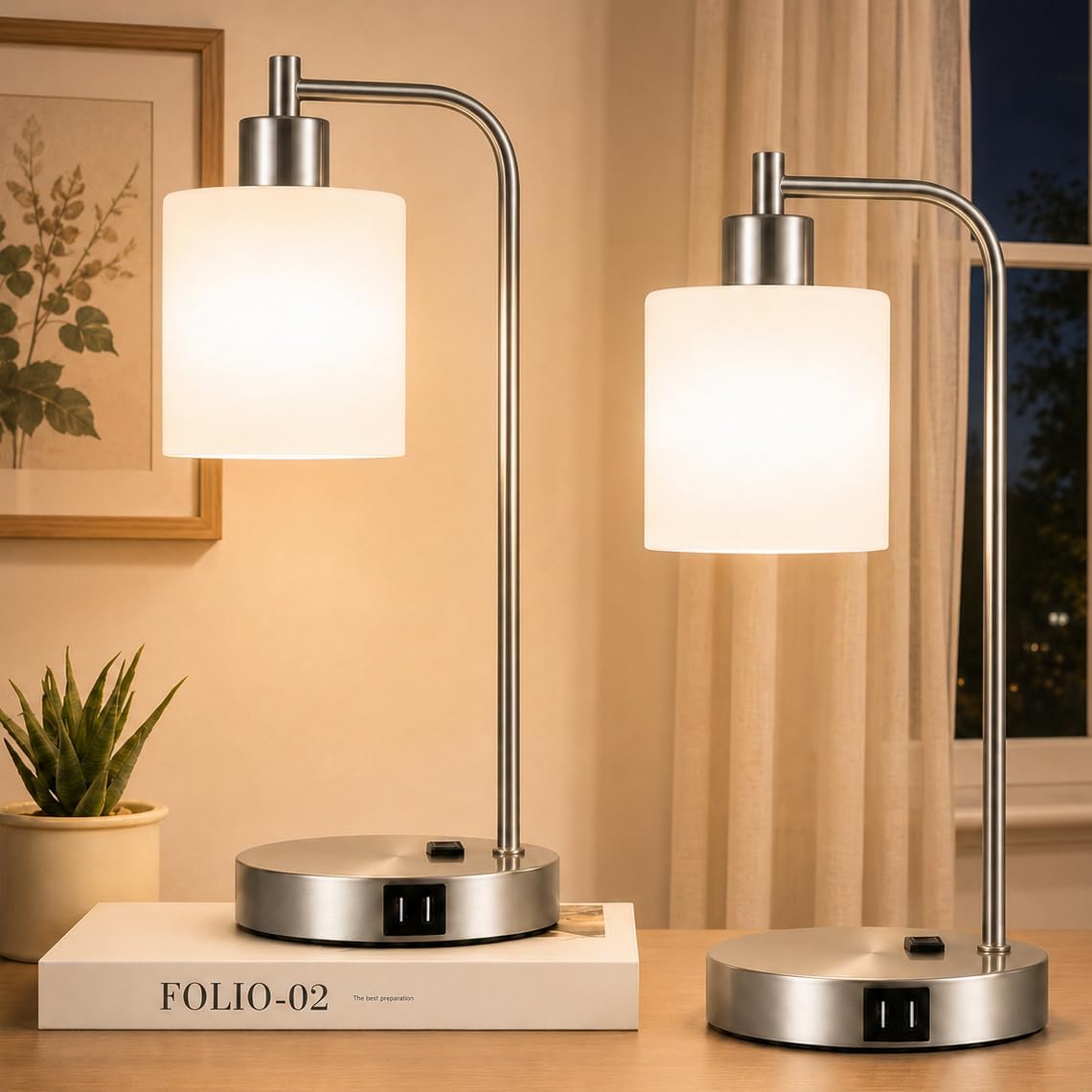 Imagen de Nintiue Touch Control Table Lamps Set of 2 en OfertitasTOP