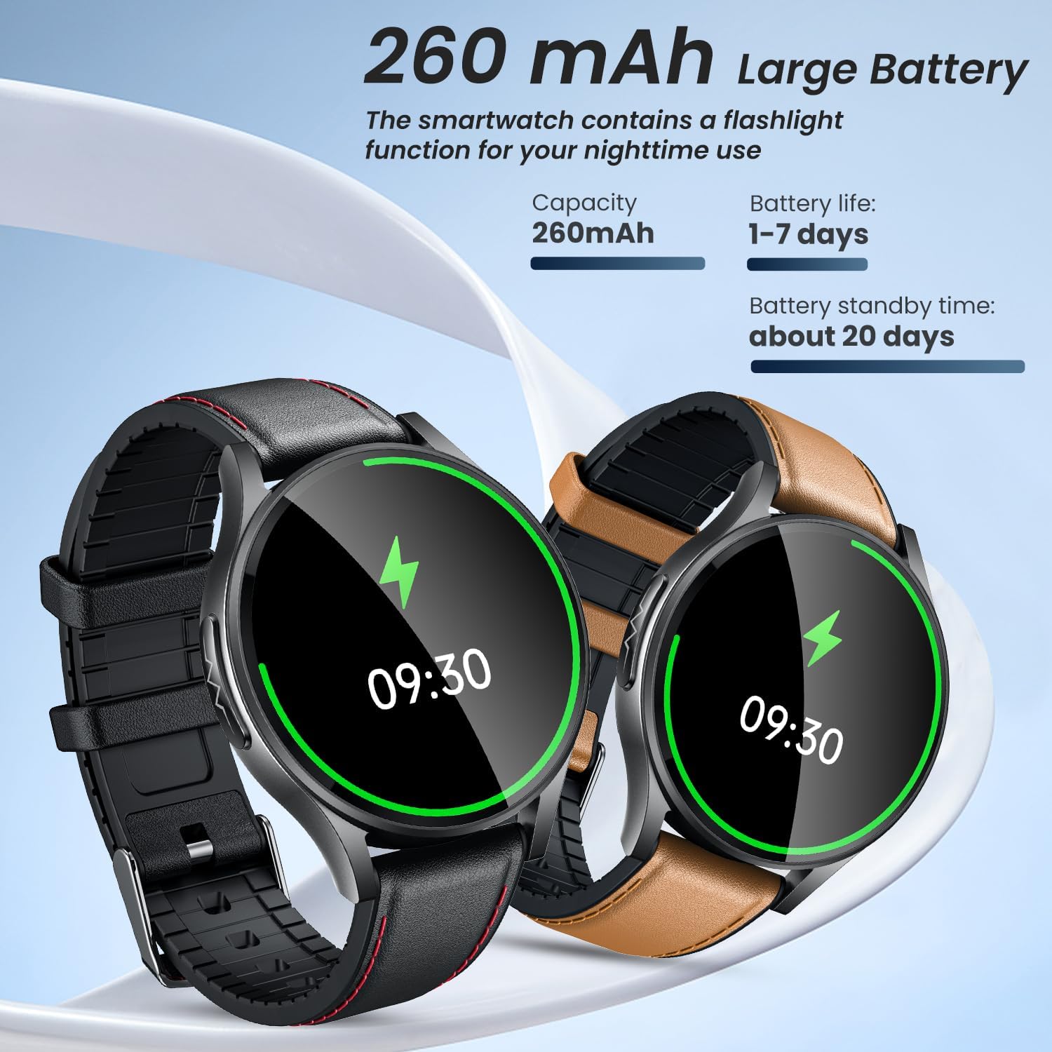 Detalle 2 de Montre Connectée ECG Smartwatch Santé 1,43" AMOLED – Suivi Santé et Fitness