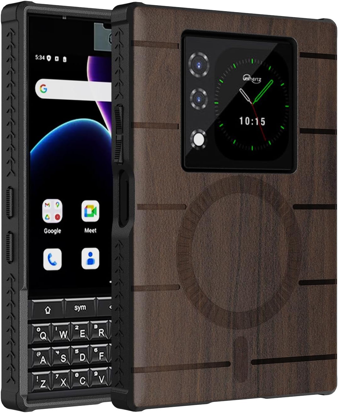 Detalle de Nakedcellphone Flexシリーズ TITAN2-RS-WOOD 木目調スマホケース MagSafe対応・TPU素材