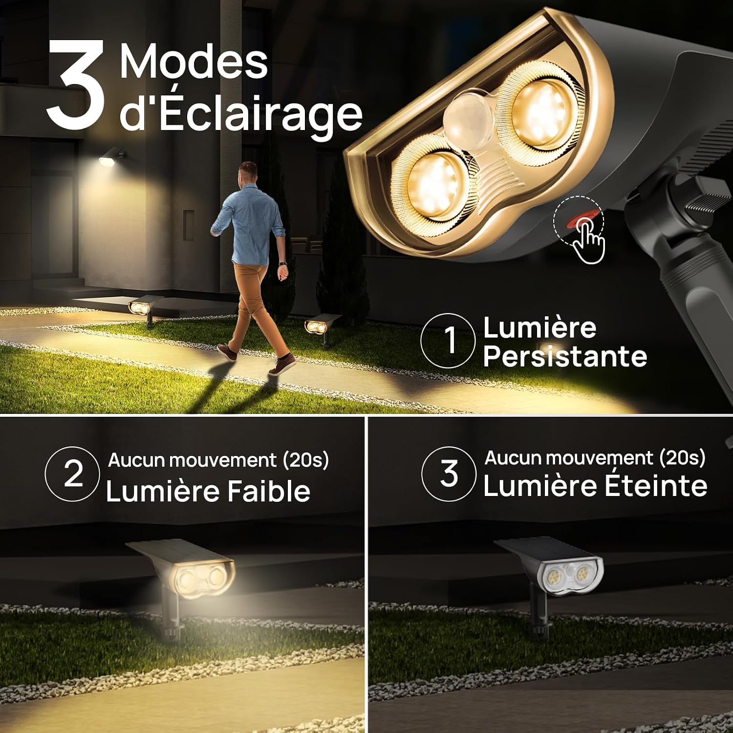Detalle de Linkind Lampe solaire StarRay 1000Lm détecteur 4pcs