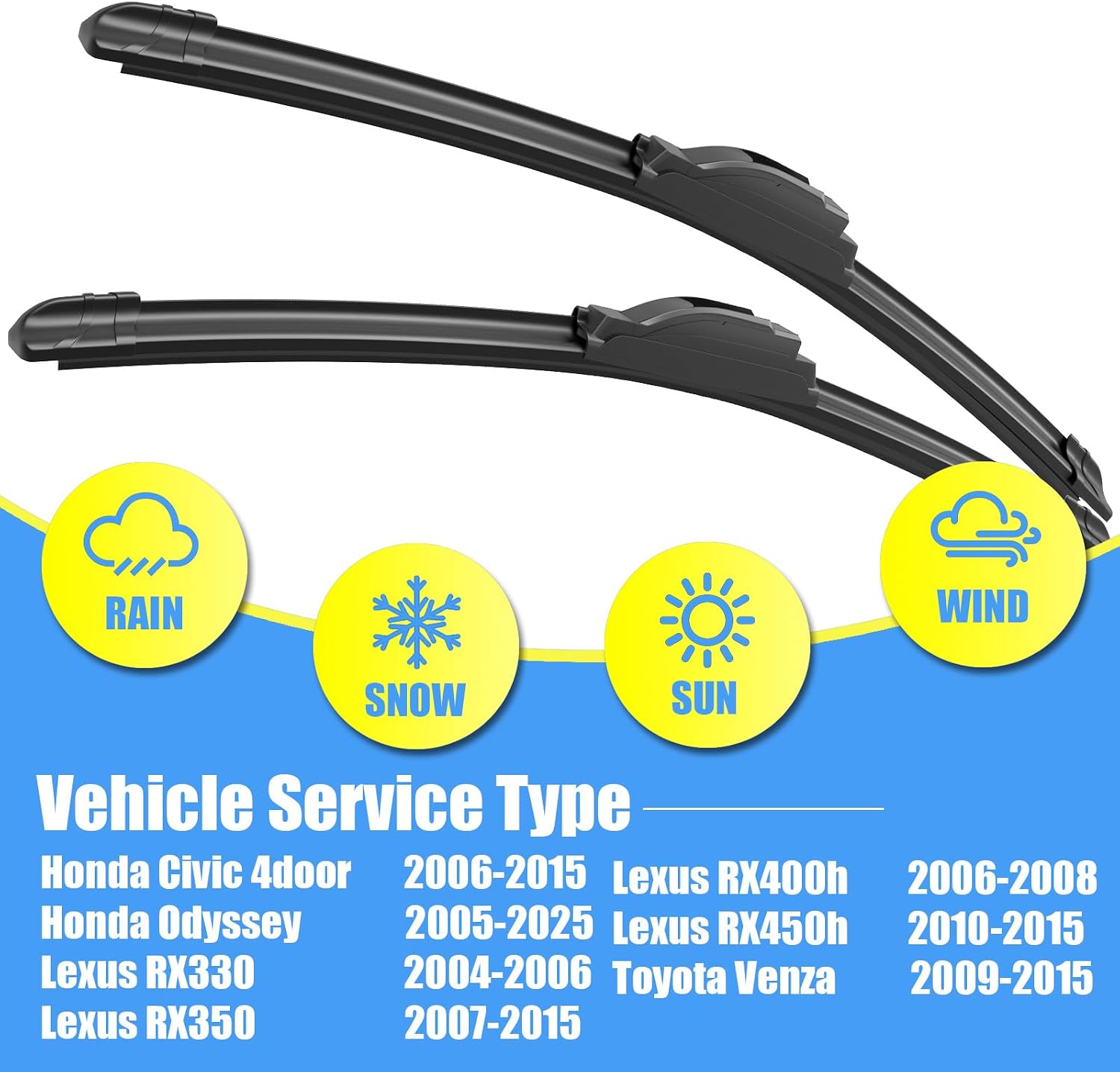 Thumbnail 1 de Gavimnal 26" + 22" silicone wiper blades set