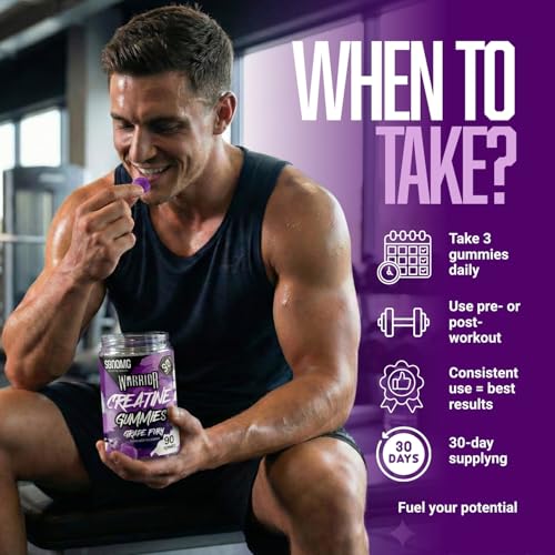 Thumbnail 8 de Warrior Creatine Monohydrate Gummies 90 Gummies – Daily On-The-Go Creatine Support