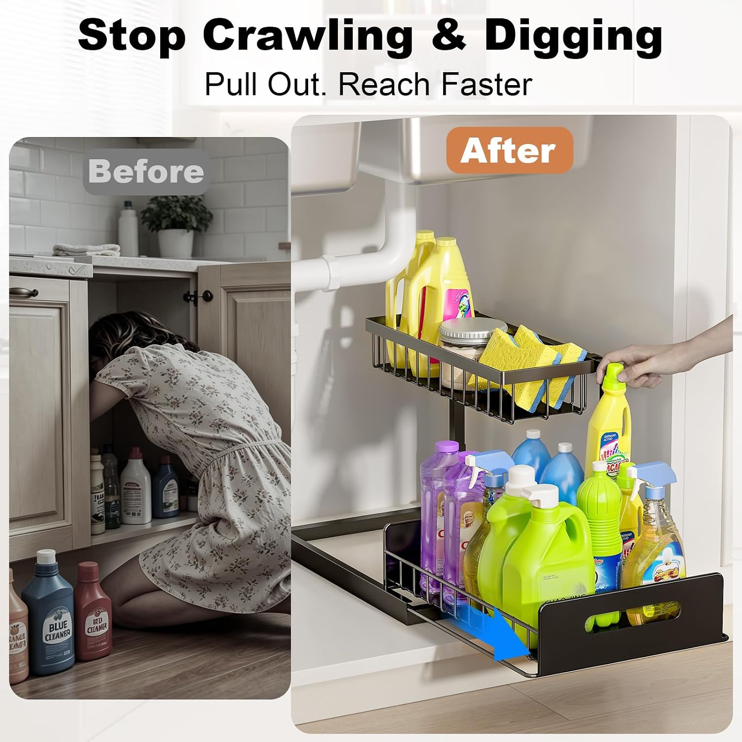 Thumbnail 3 de REALINN Under Sink Organizer 2-Pack