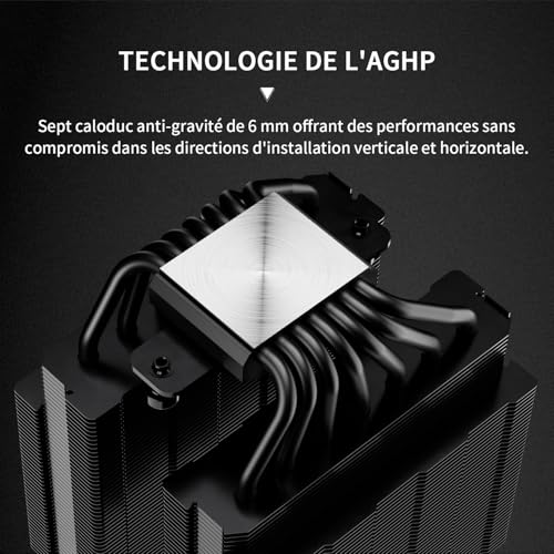 Detalle de TR Phantom Spirit 120 Digitaler EVO CPU-Kühler: refroidissement avec écran numérique pour AM4/AM5 et sockets Intel