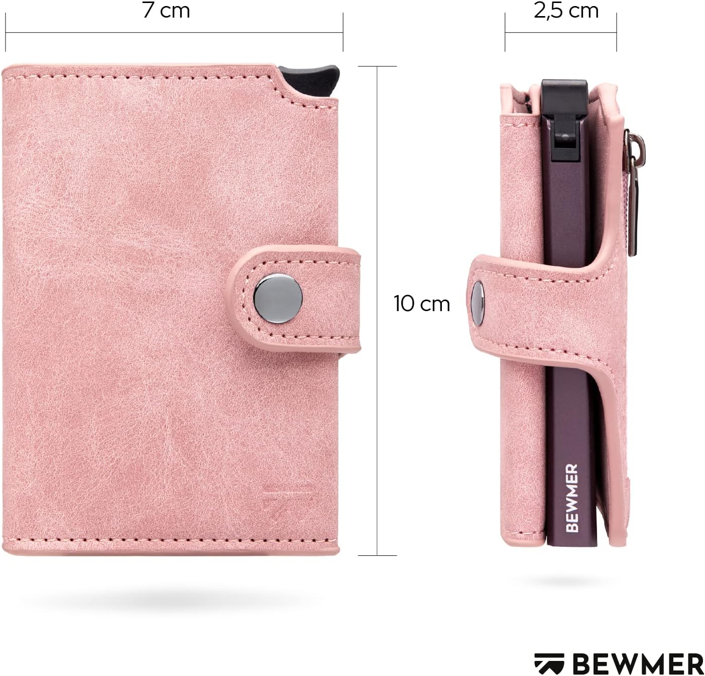Thumbnail 4 de BEWMER v2 Shielded Slim Wallet mit Münzfach – RFID-Schutz, Münzfach und Platz für 9 Karten
