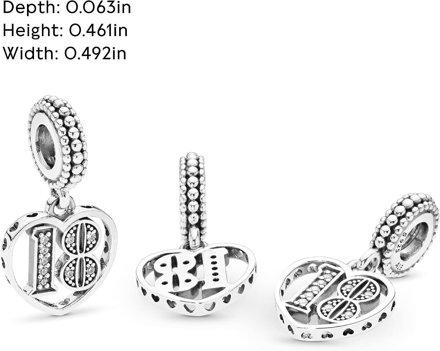Detalle 2 de PANDORA Damen-Bead Charms 925 Sterlingsilber 797262CZ