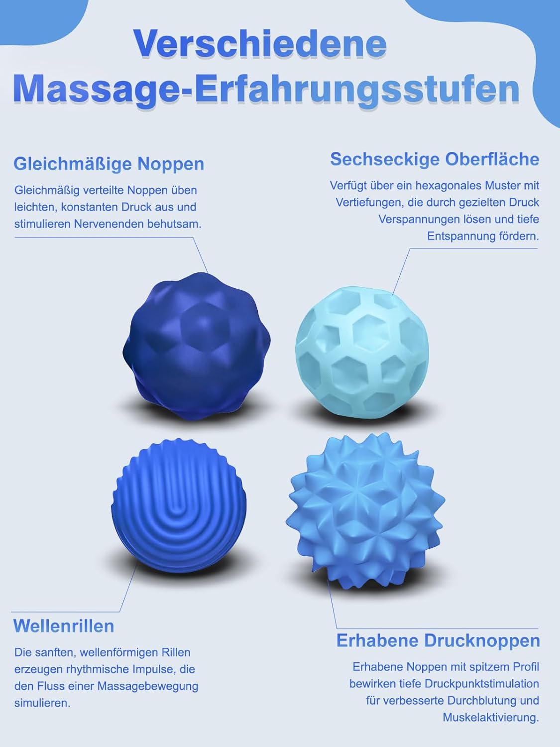 Detalle 2 de Magnetische Fidget Toys 8er Set Blau