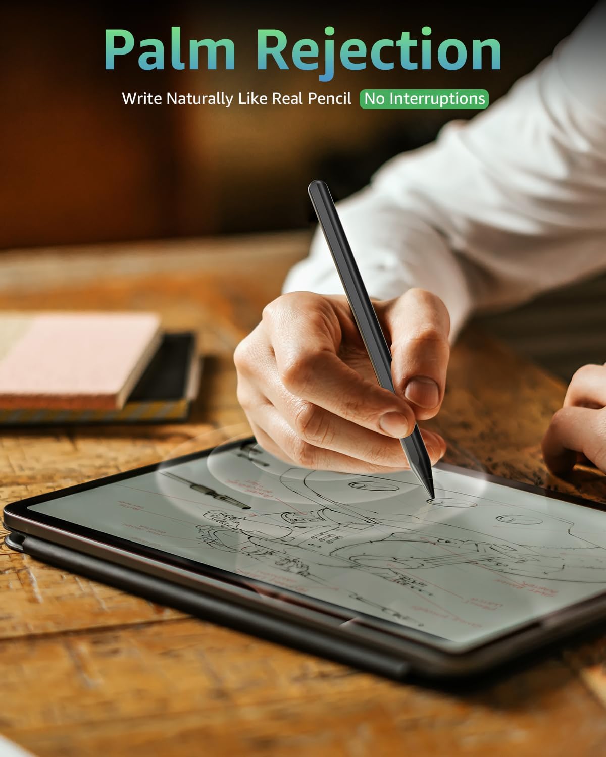 Thumbnail 3 de Demlaies Stylus Pen for iPad – Black (Wireless Charging, 3-Mode Sensitivity)