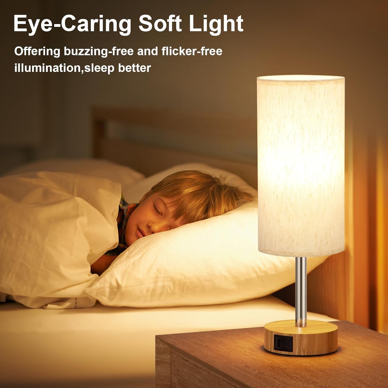 Thumbnail 5 de Aooshine Bedside Lamps set of 2, USB-C ports