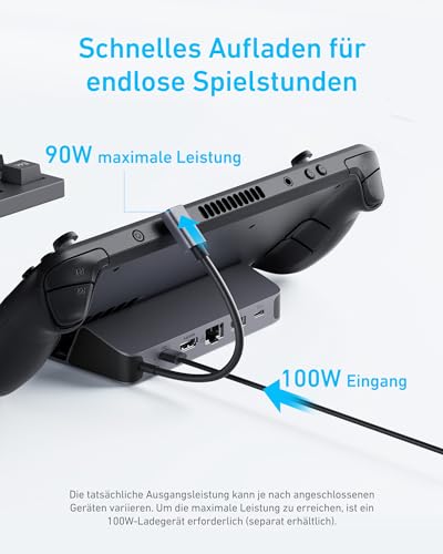 Thumbnail 5 de Anker Docking Station 6-in-1 für Steam Deck & ROG Ally – 90W PD, HDMI 4K@60Hz, Ethernet 1 Gbit/s, USB-C & USB-A