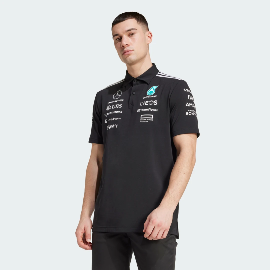 Detalle de Polo Mercedes-AMG Petronas Formula One Team de Adidas – Negro