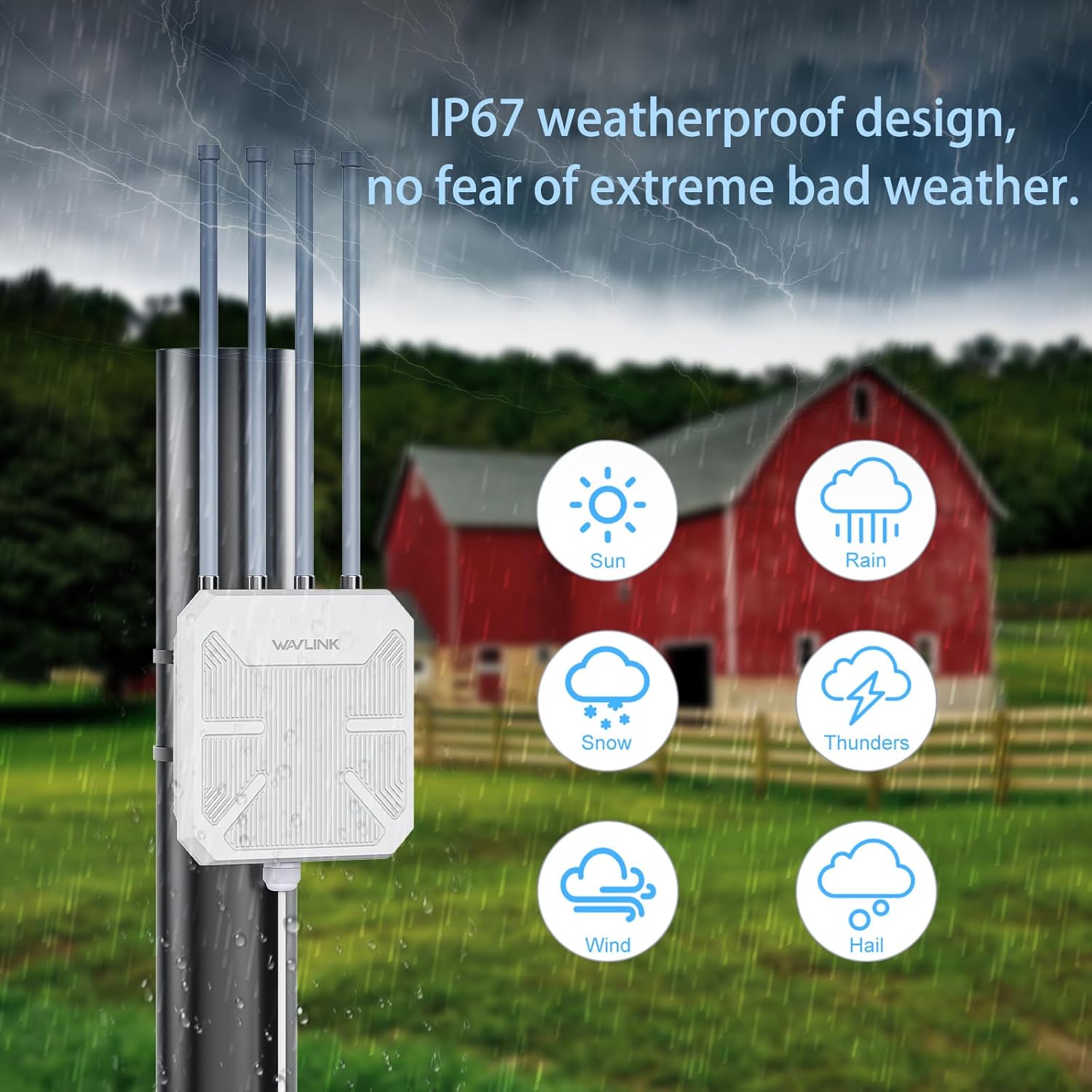 Thumbnail 1 de WAVLINK AX3000 Outdoor WiFi 6 Extender 2402Mbps