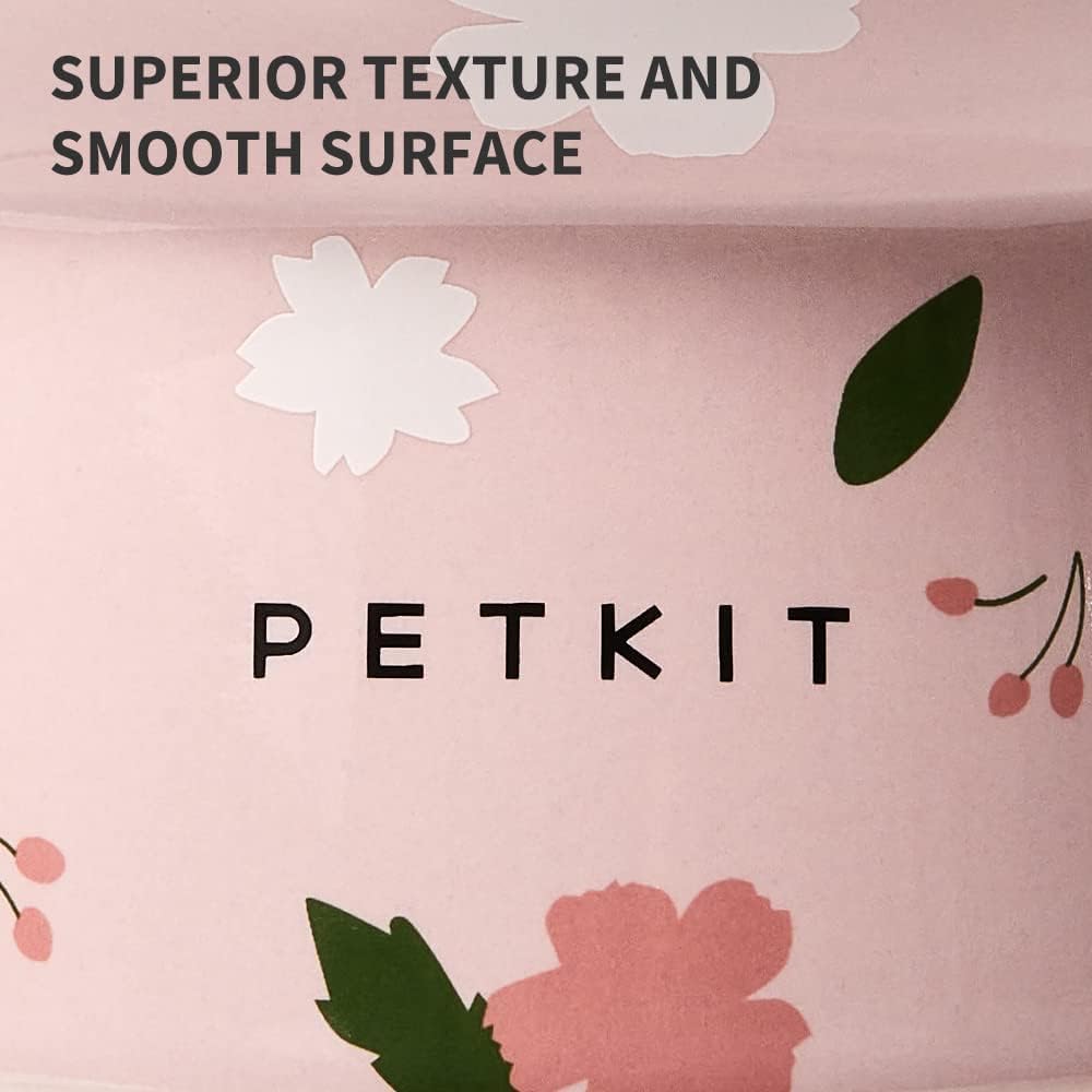 Detalle de PETKIT Raised Cat Bowl: Ceramic Elevated Feeding Dish for Comfort and Hygiene