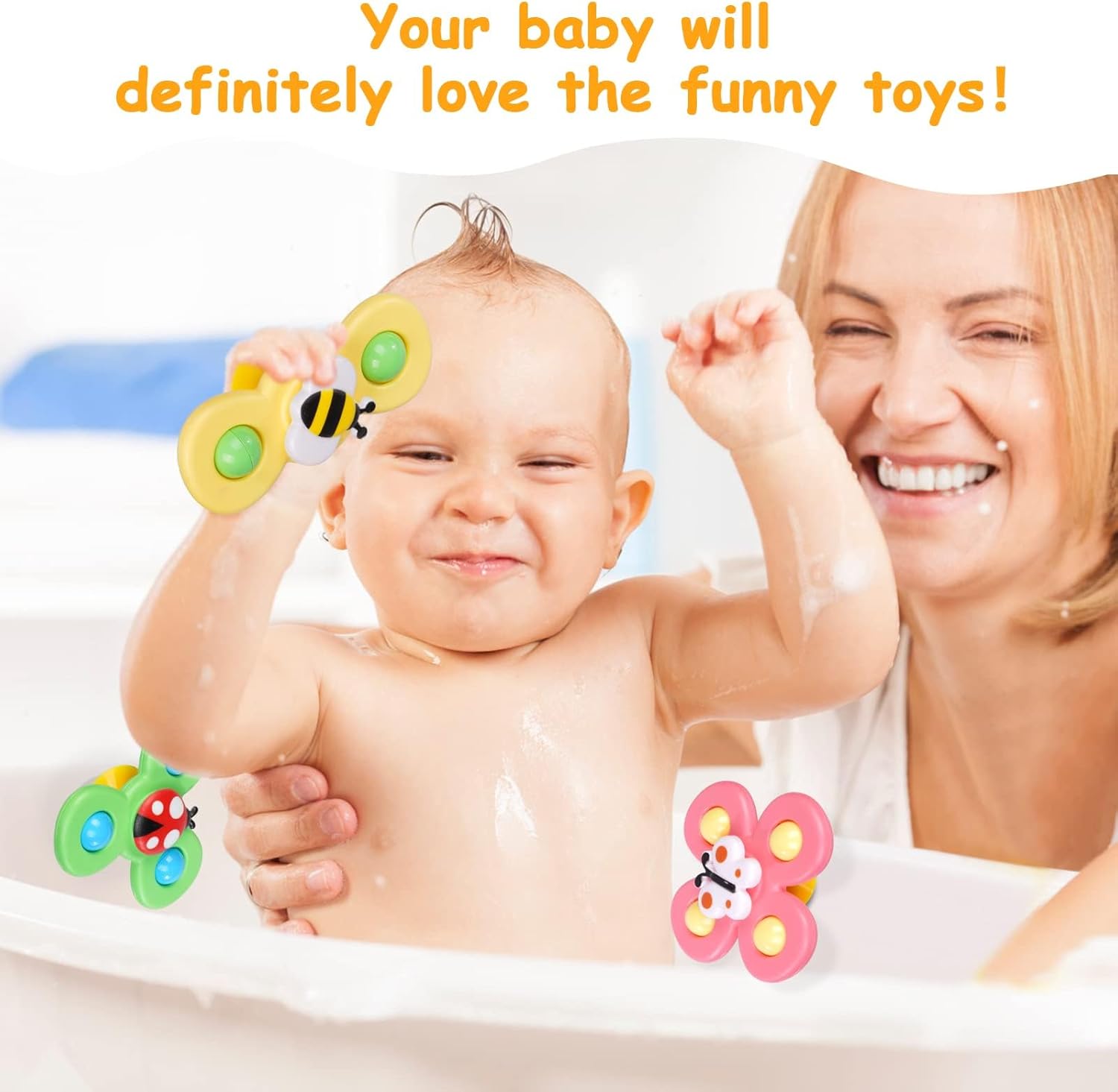Thumbnail 4 de Ainiv 3PCS Suction Cup Spinner Toy for Baby – Sensory Spinners for Toddlers 1–3 years
