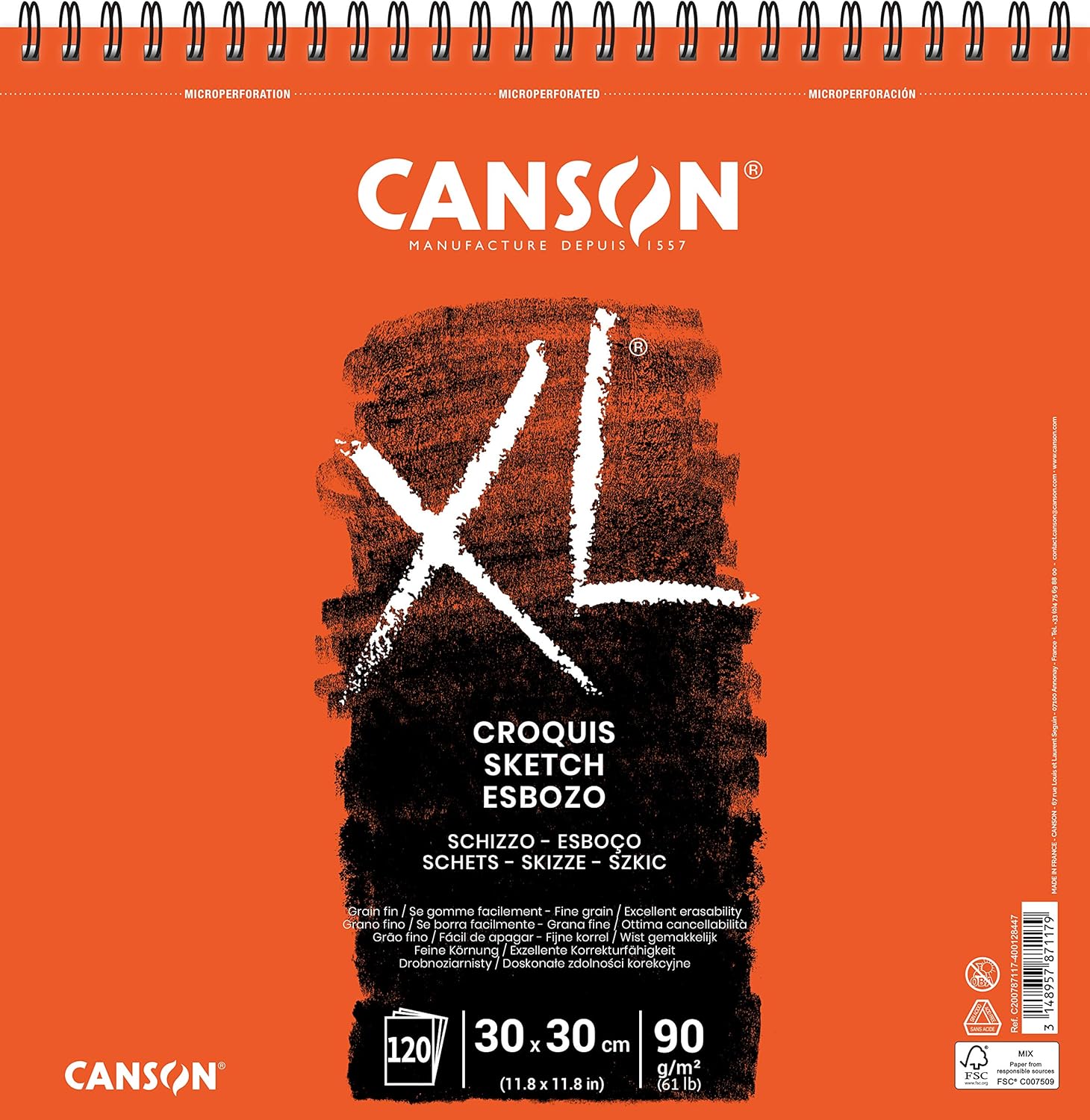Thumbnail 5 de CANSON XL Croquis - Album spiralé A3 120 feuilles 90 g/m², Ivoire