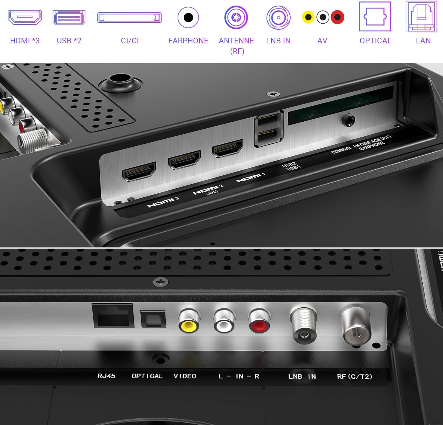 Thumbnail 5 de TuTu TUV32FN1B Smart TV 32 Zoll (80 cm) Full HD mit Bluetooth, WLAN & Triple Tuner