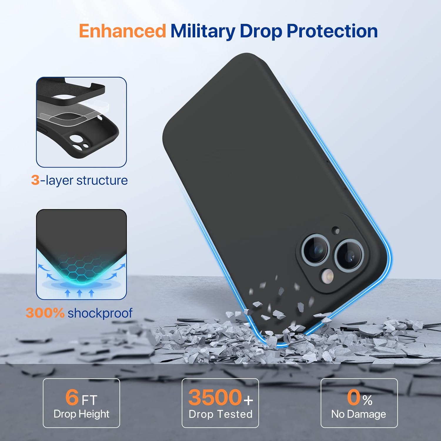 Thumbnail 3 de Miracase iPhone 14 Case with Lens Protection