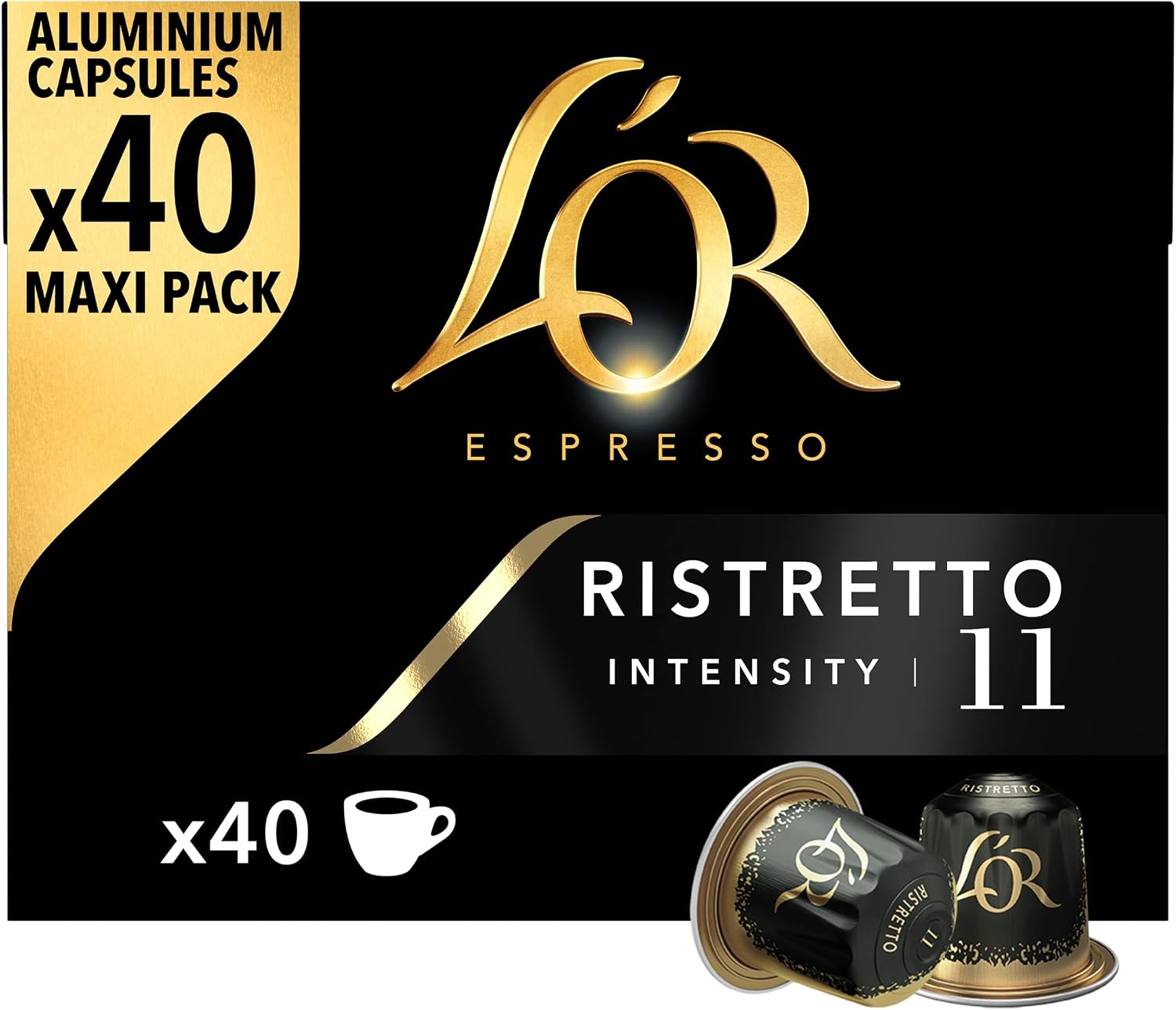 Detalle de L'OR Espresso Ristretto Coffee Pods x40 – Pack of 40 Capsules