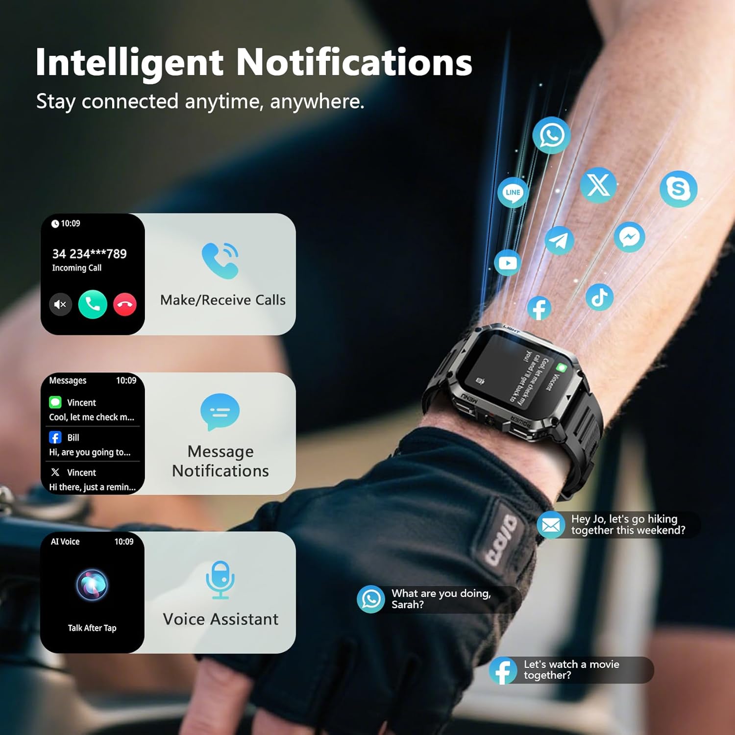 Thumbnail 4 de Blackview Military Smart Watch 100-day battery