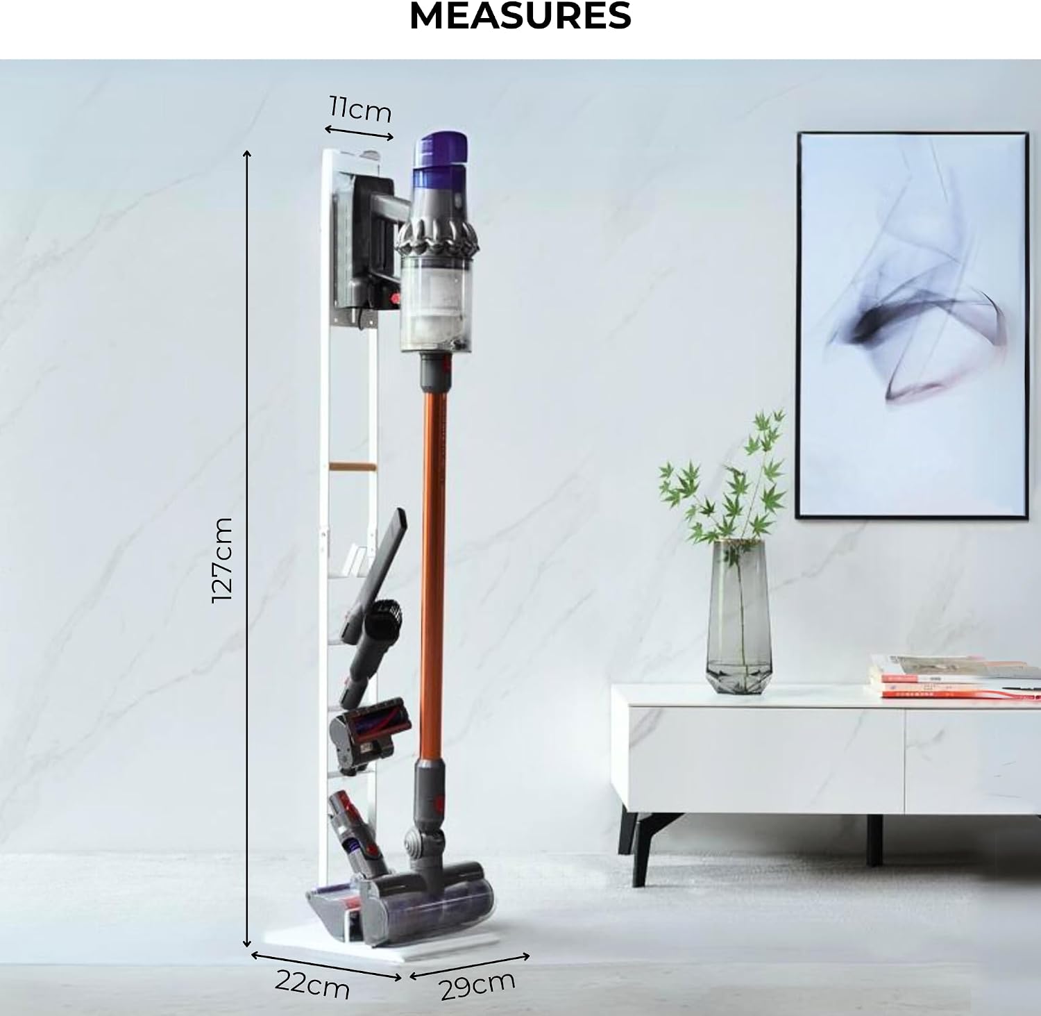 Thumbnail 4 de Supporto per aspirapolvere Dyson: scaffale a torre senza forare il muro
