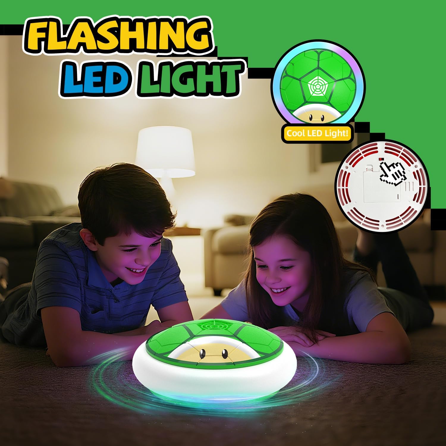 Thumbnail 2 de Thusine Hover Soccer Ball for Kids – 2 LED Indoor Hover Soccer Balls (2 Pack)