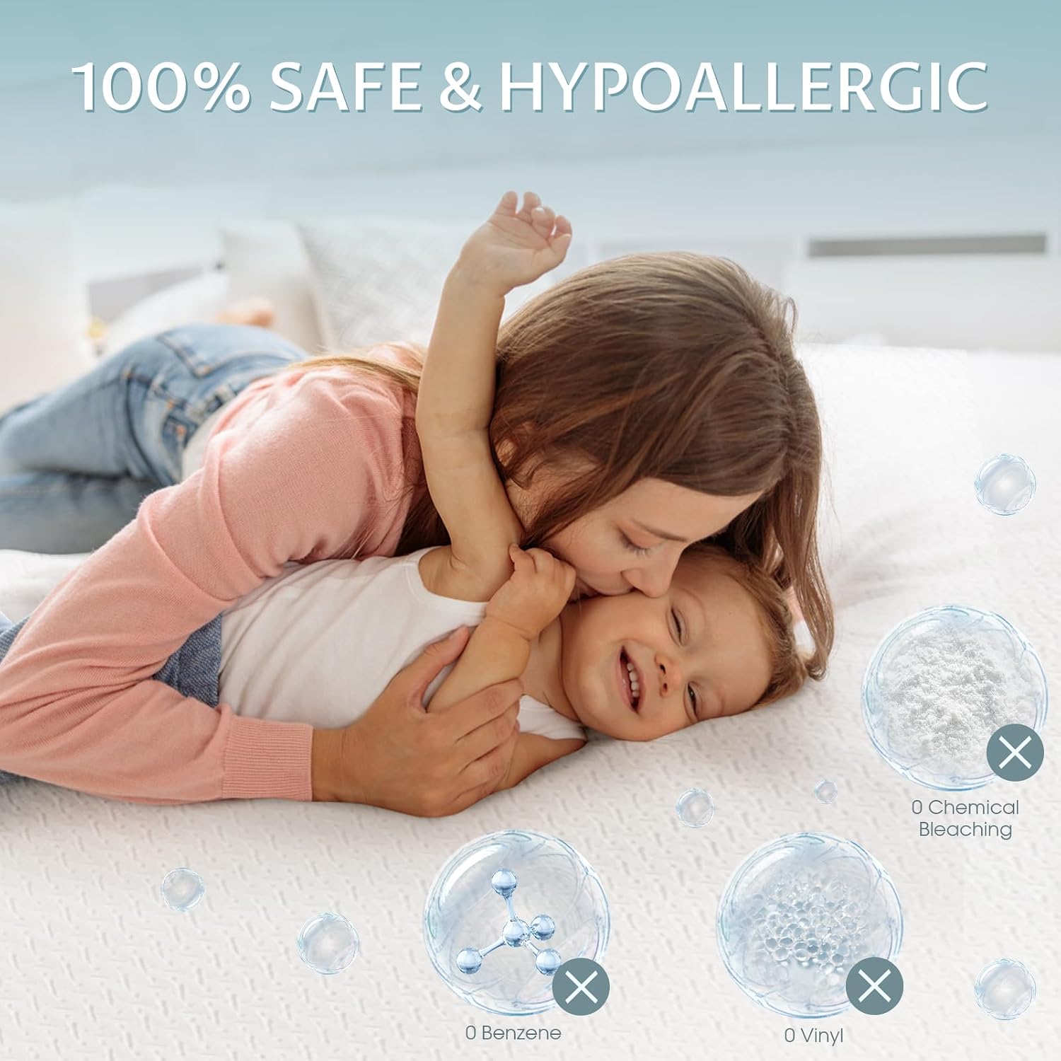 Thumbnail 5 de Reaks Queen Mattress Protector, Waterproof 3D Air Fabric, 18-Inch Deep Fit