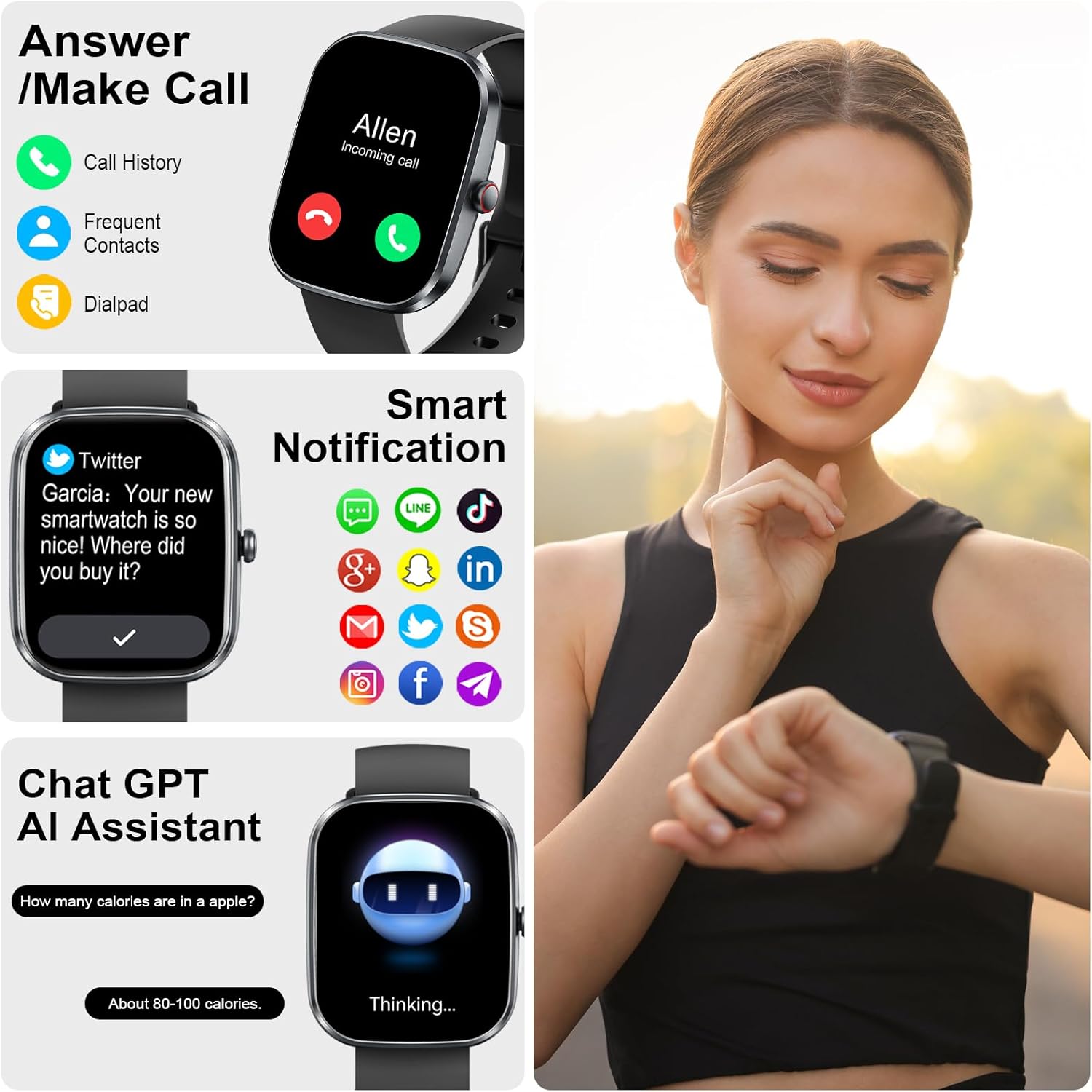 Thumbnail 2 de AI Smart Watch with ChatGPT 1.91-inch