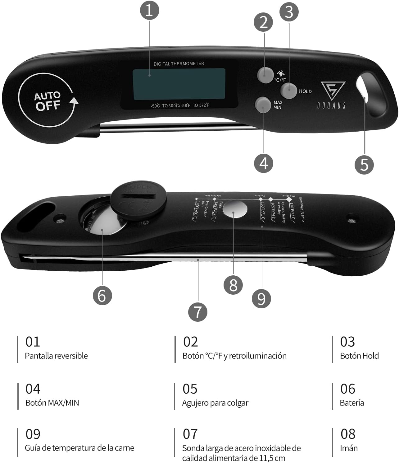 Thumbnail 6 de DOQAUS Termómetro cocina 3s