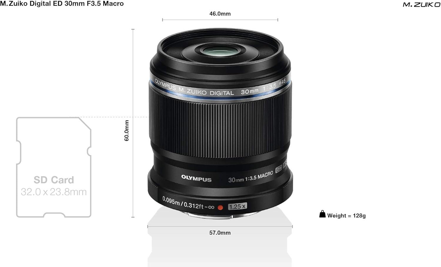 Thumbnail 1 de Olympus M. Zuiko Digital ED 30mm F3.5 Macro Lens 30mm 📷