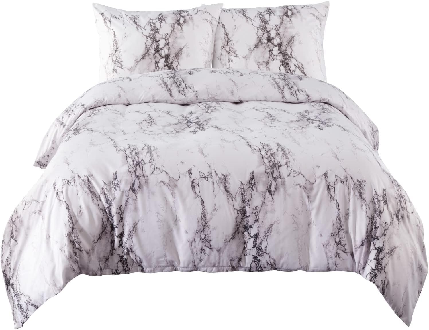 Thumbnail 6 de BEDSURE Bettwäsche 135x200 (2-teilig) Marmor Weiß mit Reißverschluss, Kissenbezug 80x80