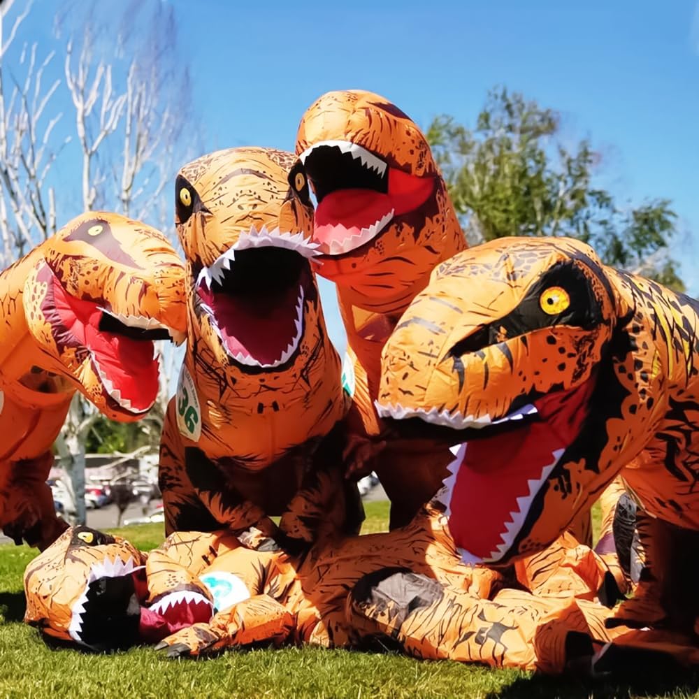 Thumbnail 6 de Rysotowy Inflatable T-Rex Dinosaur Costume for Adults with Clear Viewing Window