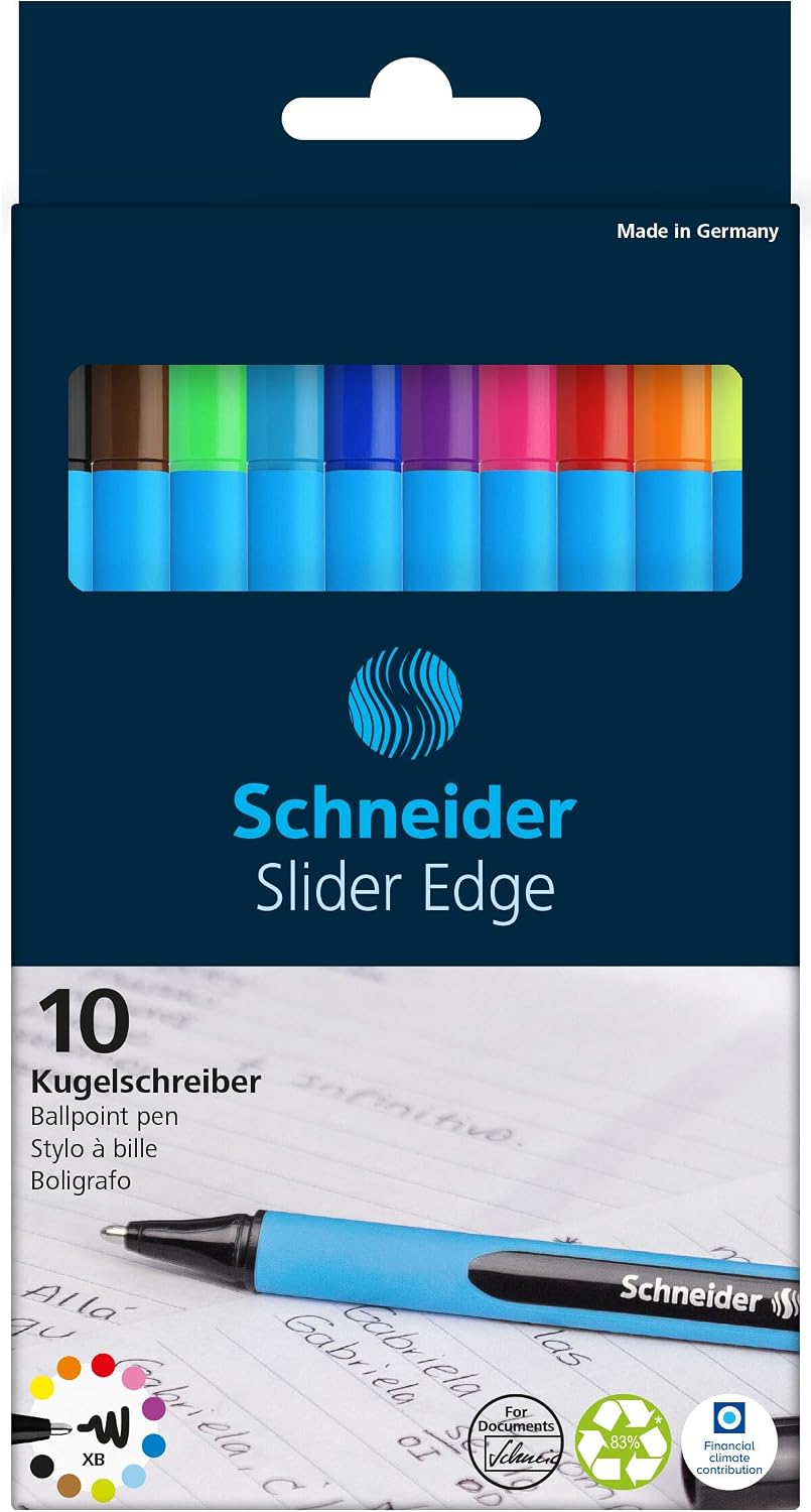Thumbnail 1 de Schneider 152290 Slider Edge — Stylo bille XB, pochette de 10 couleurs assorties