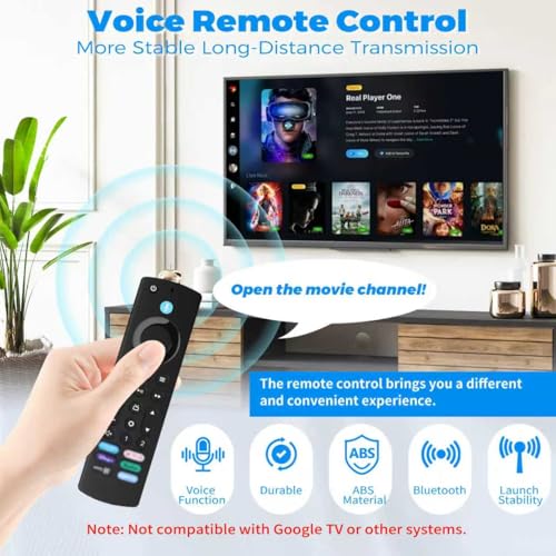 Detalle 2 de Telecomando Vocale Sostitutivo (4 Gen) di Vemfay per F1r-e TV St-1ck e Smart TV Cube – controllo vocale e shortcut