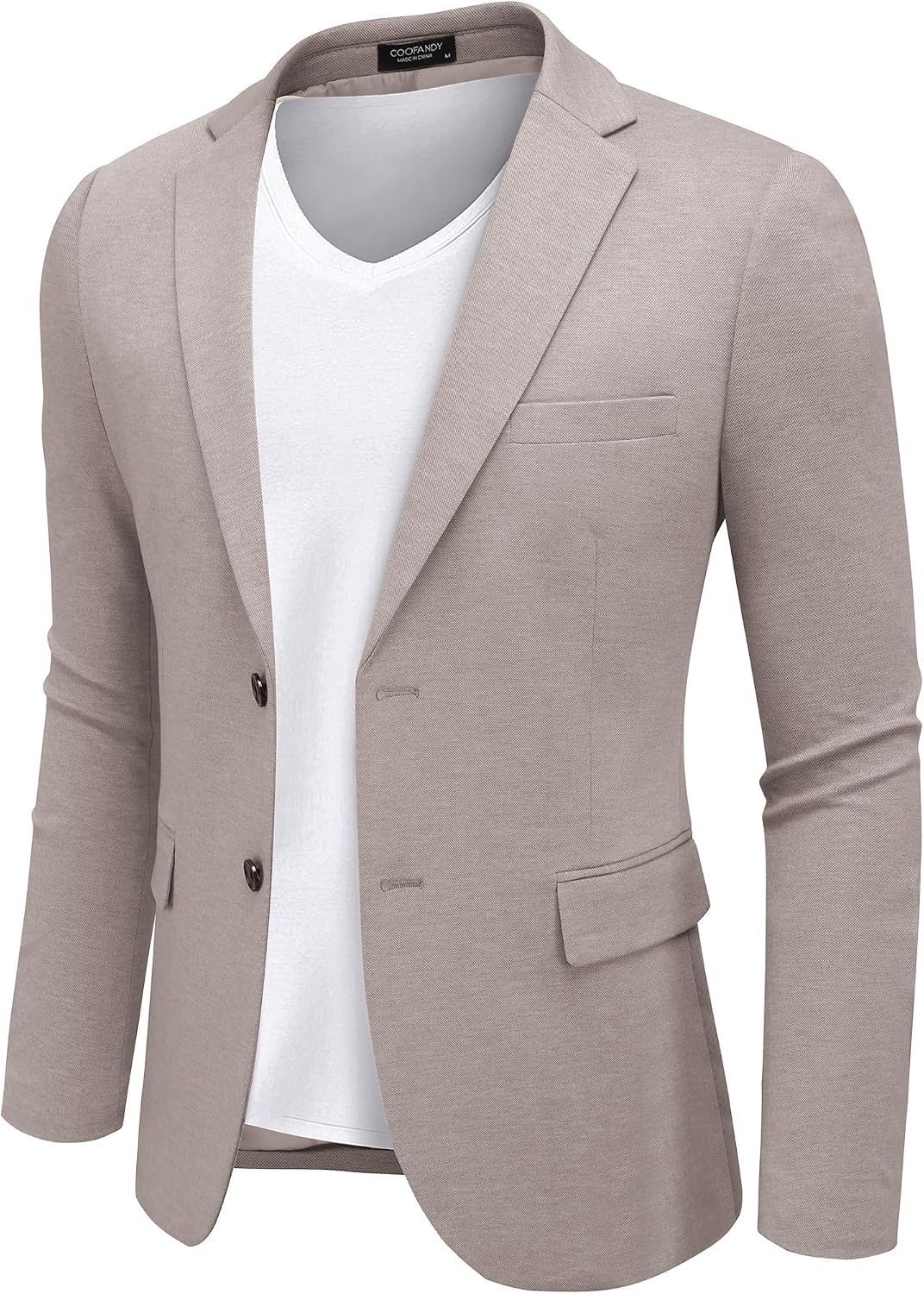 Detalle 2 de COOFANDY Men's Casual Knit Blazer, Lightweight Two-Button Sport Coat
