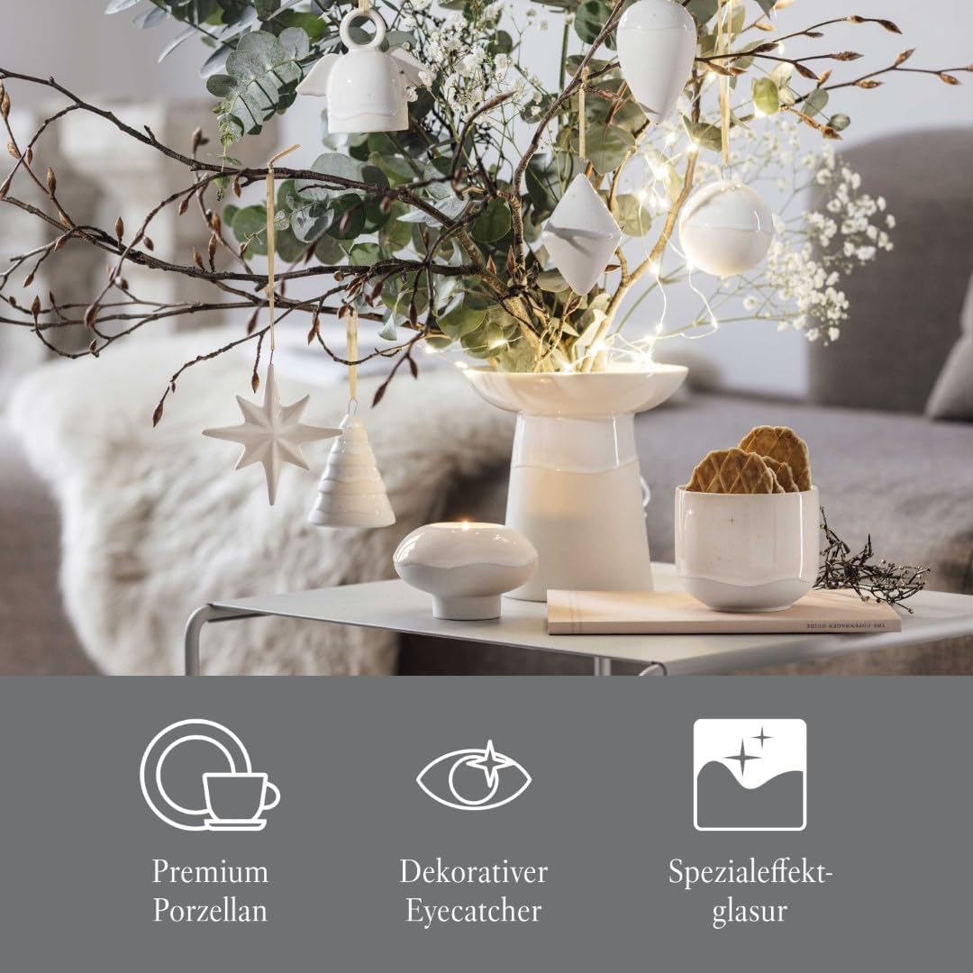 Thumbnail 2 de like. by Villeroy & Boch Winter Glow Vase (15x15x15,5 cm) – Premium-Porzellan-Deko im Pottery-Stil