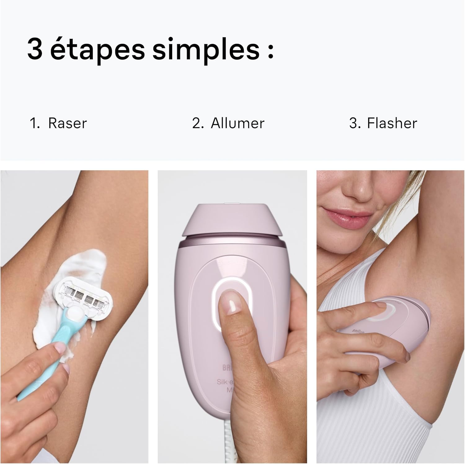 Thumbnail 4 de Braun Lumière Pulsée Pulsee Smart Silk·expert Mini PL1112 : épilation semi-définitive à domicile