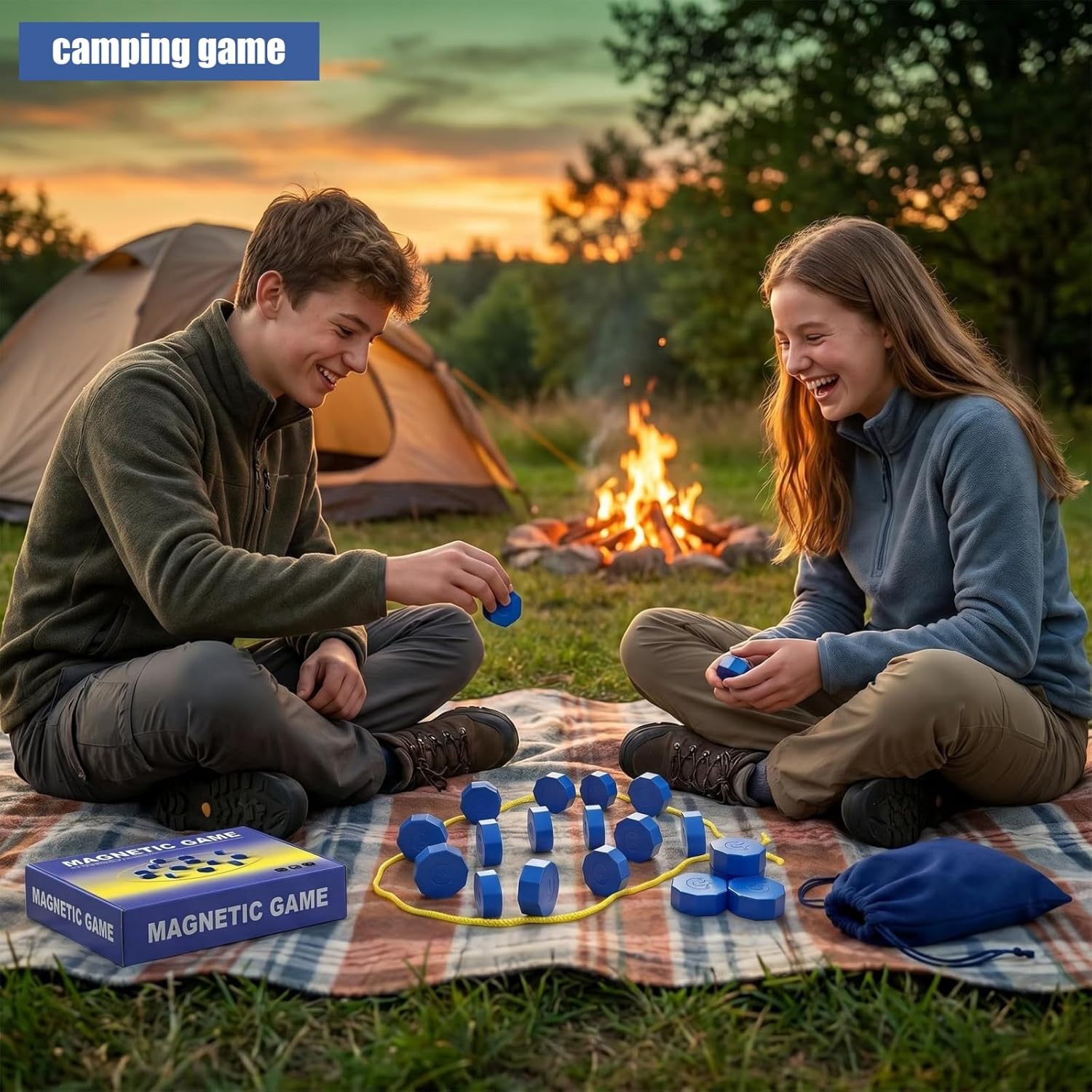 Detalle 2 de FEELGUY Magnetic Chess Game: 20-Piece Portable Strategy for Family Fun