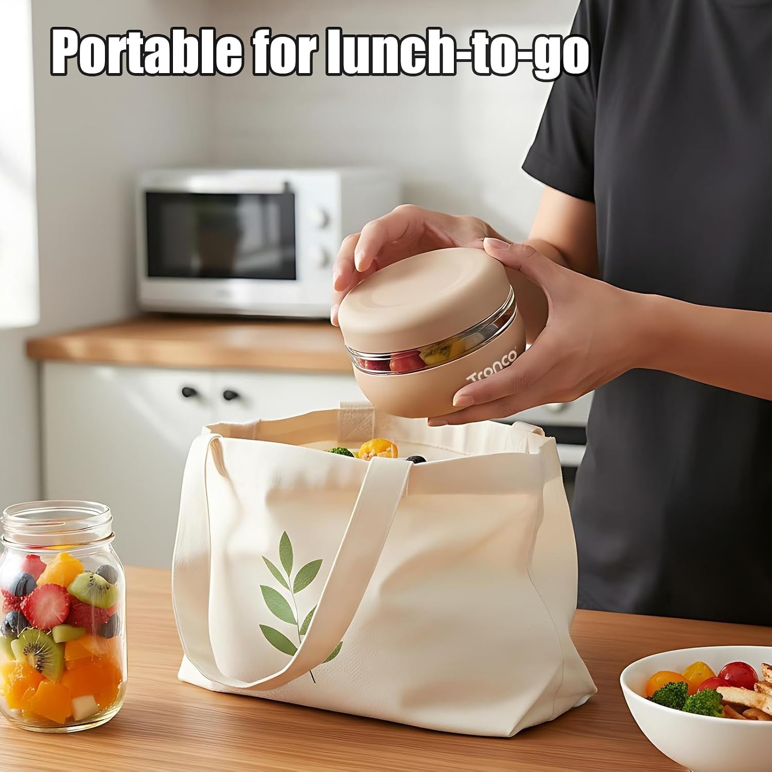 Detalle 2 de Tronco 24 oz glass meal prep containers
