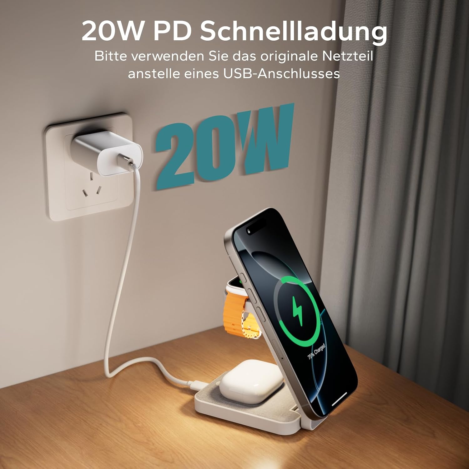 Thumbnail 3 de Eazpower Magsafe Ladestation 3‑in‑1 für iPhone und Apple Watch