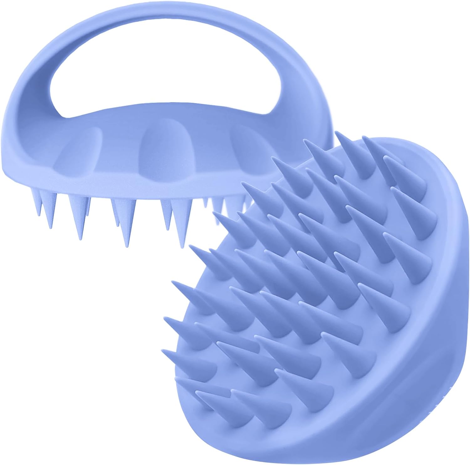 Detalle de Ithyes Big purple blue shampoo brush Scalp Massager, Silicone, Purple Blue