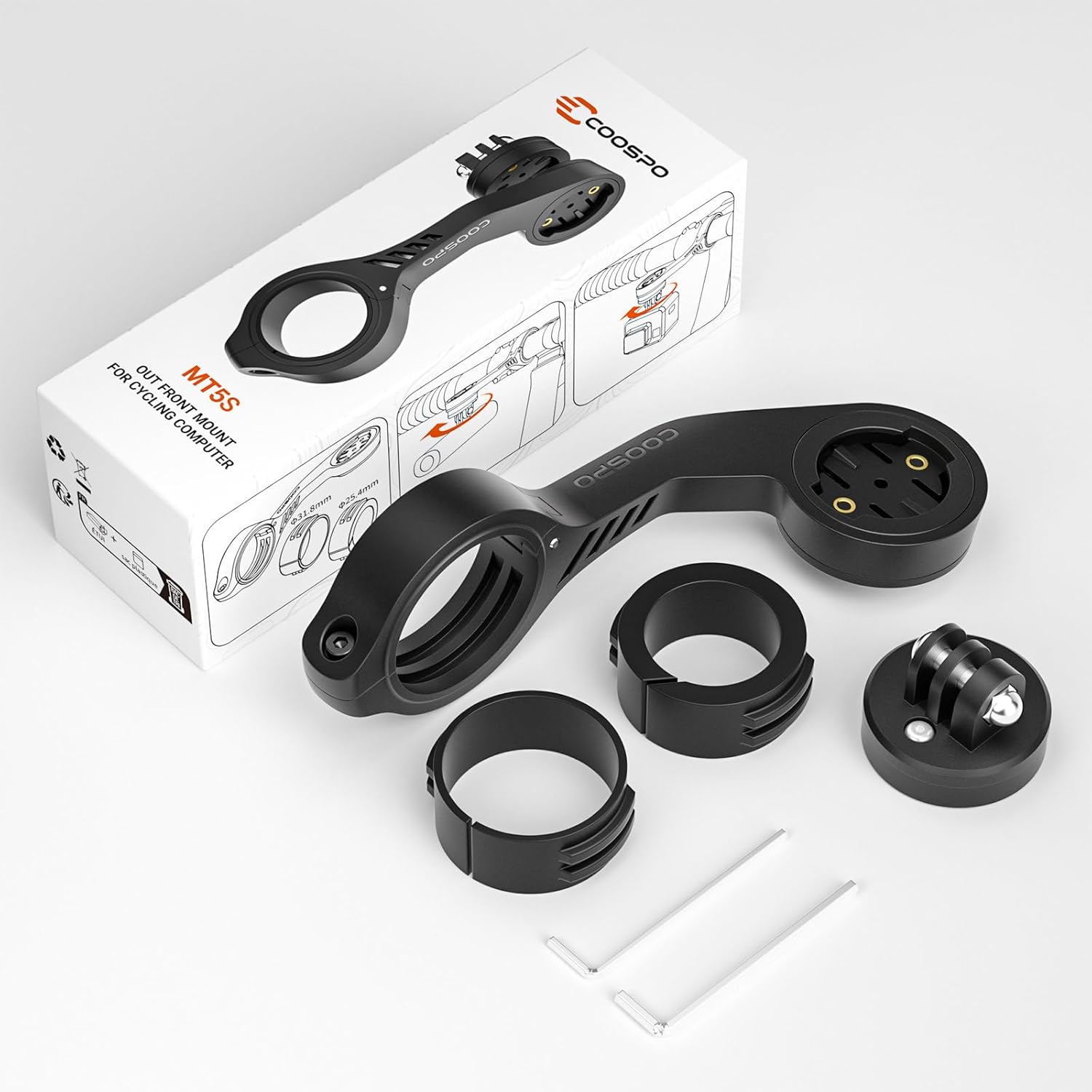 Thumbnail 6 de CooSpo MT5S out-front bike computer and GoPro mount adapter for 25.4mm/31.8mm handlebars