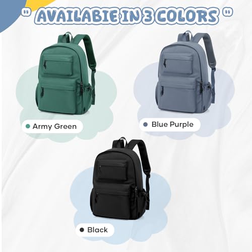Detalle de WEPLAN School Backpack: Lightweight 14-Inch Laptop Rucksack for Students (I2-Blue Purple)