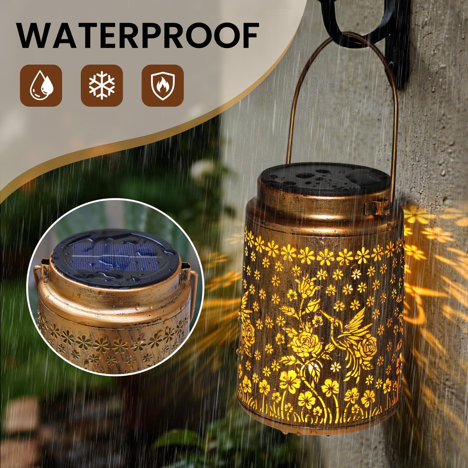 Thumbnail 5 de 2 Pack Solar Lanterns for Outside