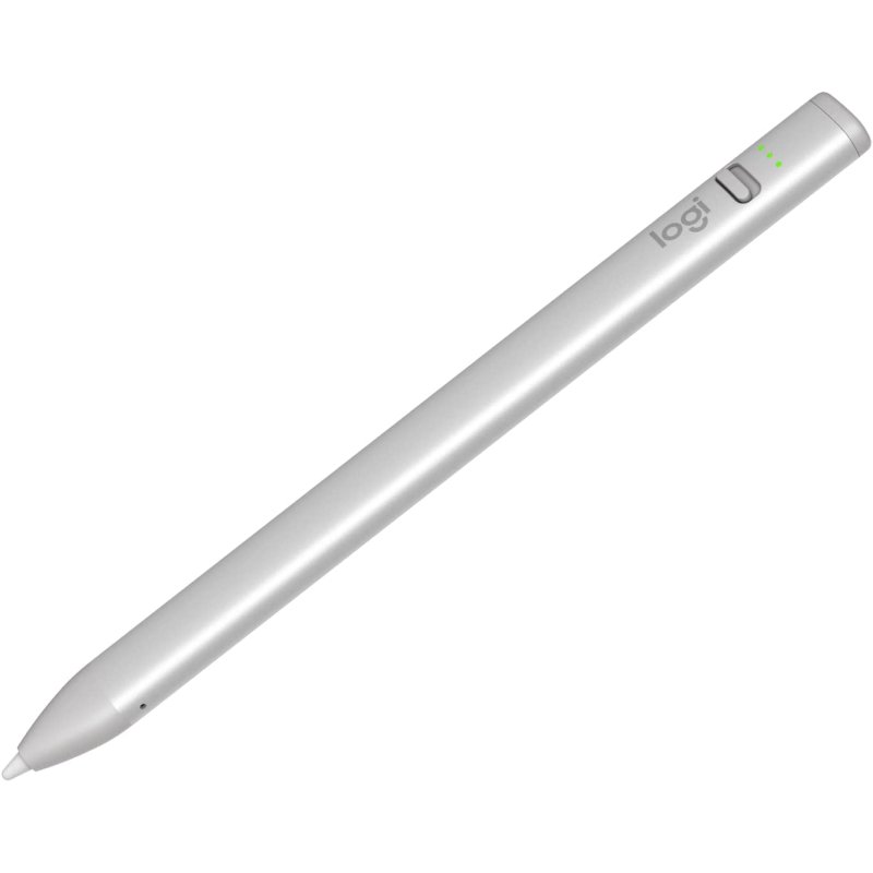 Detalle de Logitech Crayon Lápiz Digital para iPad USB-C (Plata) — precisión y naturalidad para tomar notas y dibujar