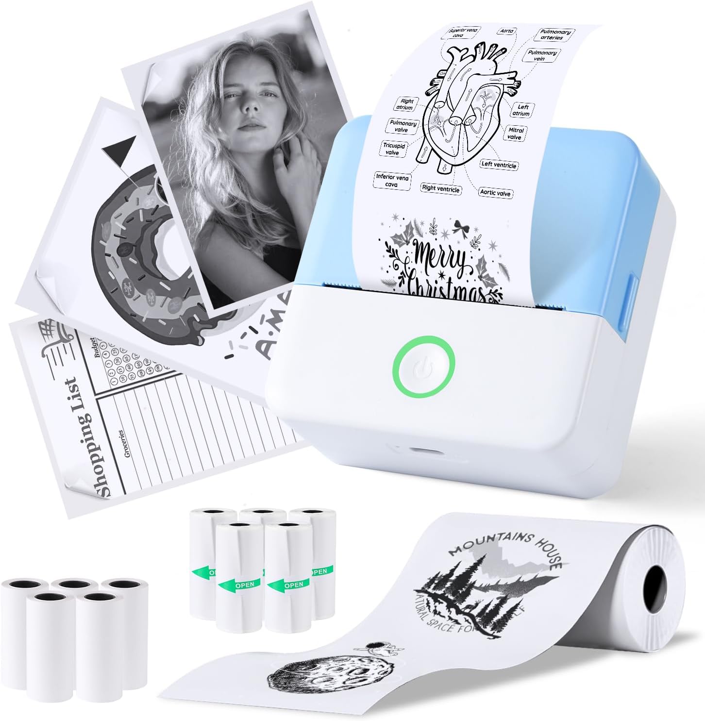Detalle de PRAOAHEI Mini Drucker 1200 mAh đš