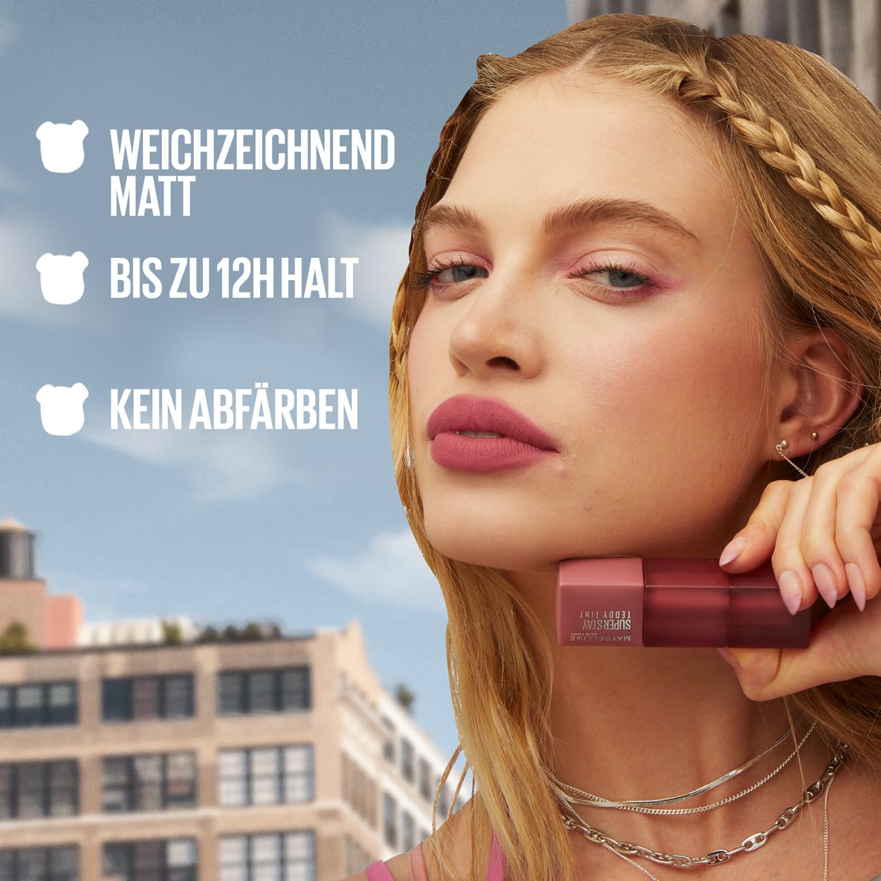 Thumbnail 2 de Maybelline Teddy Tint Lippenstift soft-matte 15 Skinnydip