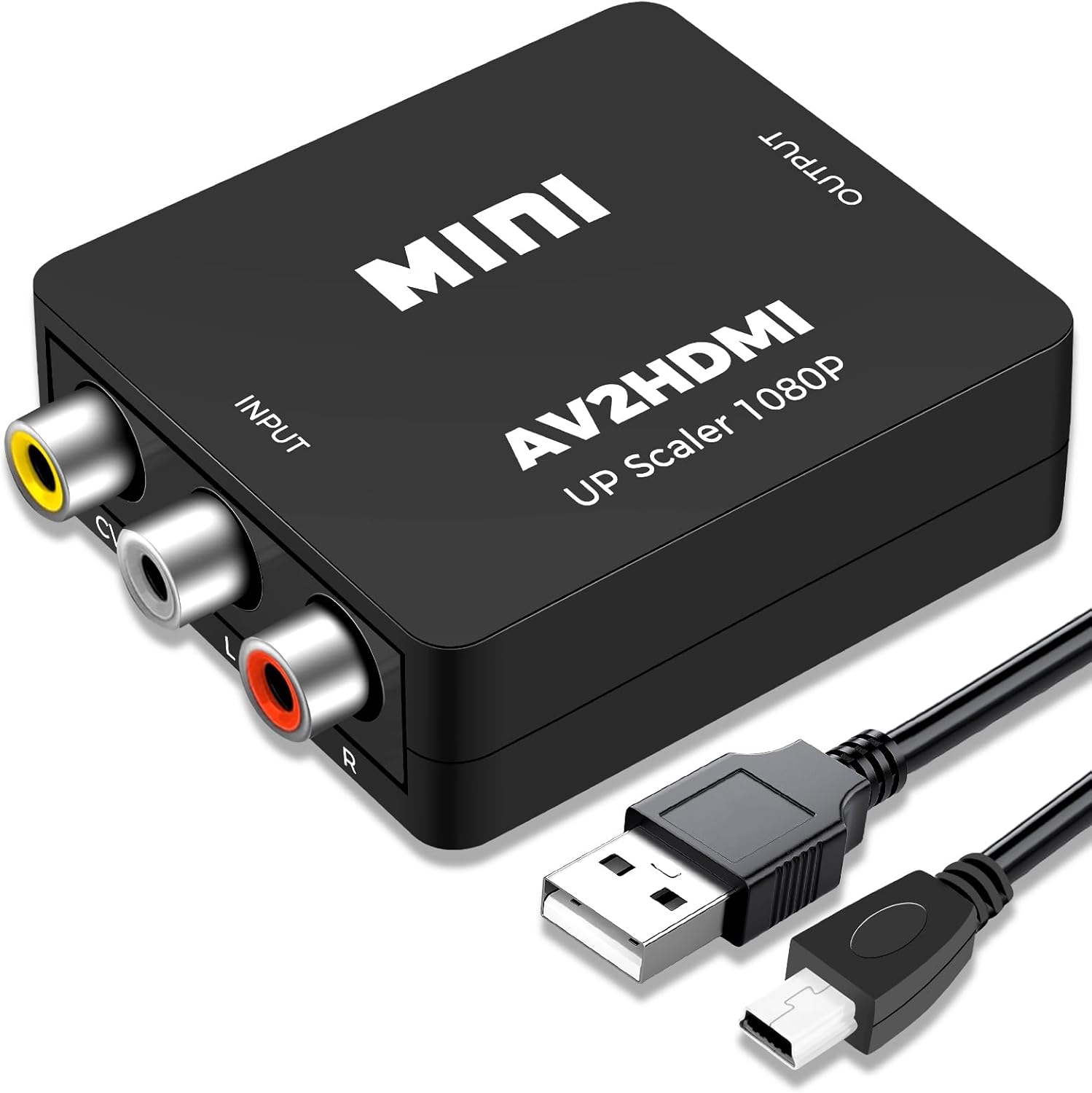 Jewan RCA auf HDMI Konverter: Composite (CVBS) zu HDMI mit 1080P/60Hz-Ausgabe