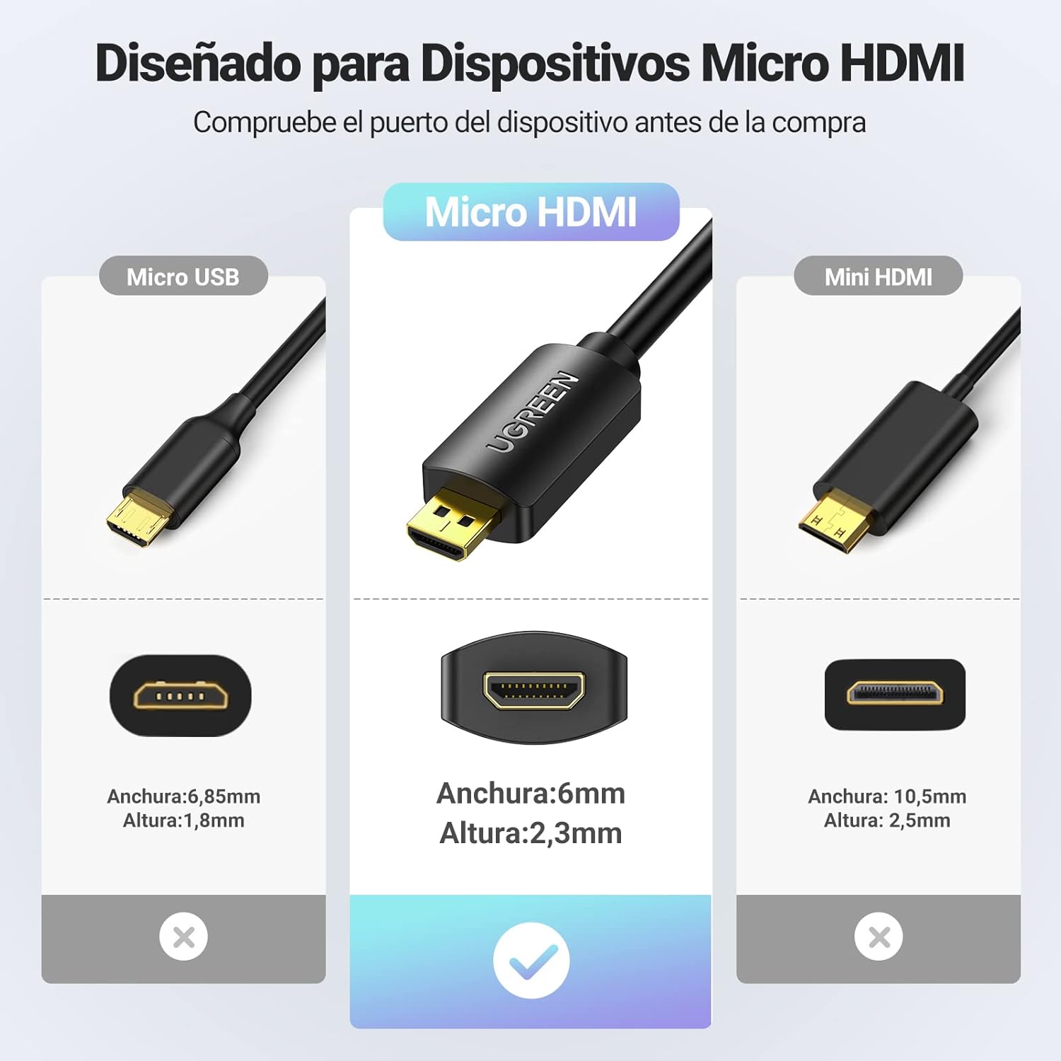 Thumbnail 6 de UGREEN Micro HDMI Adaptador 4K 60Hz
