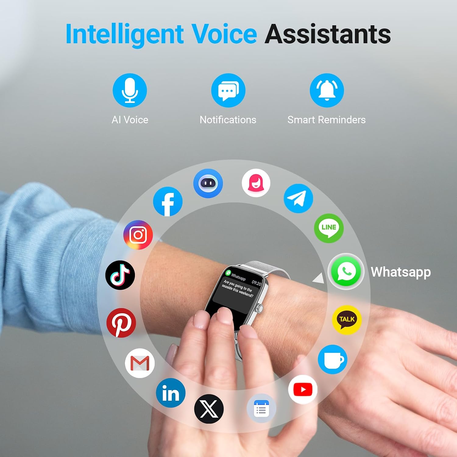 Thumbnail 4 de Smart Watch 1.85" HD Screen with SpO2