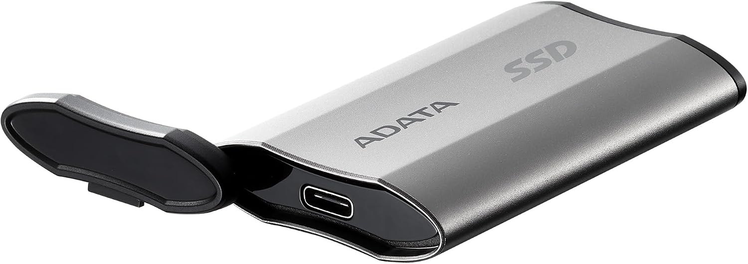 Detalle 2 de エイデータ SD810-1000G-CSG 外付けSSD 1TB シルバー USB 3.2 Gen2x2・IP68